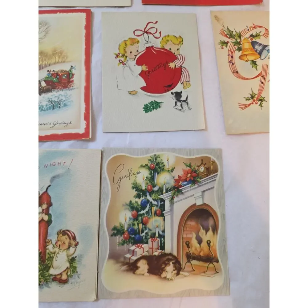 Lot Of 20 Vintage Christmas Cards Used Norcross Hallmark